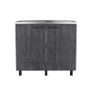 Utility Sink Cabinet Burwood, Kitchen, Smokey Oak