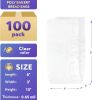 Pack of 100 Poly Bakery Bread Bags 6 x 3 x 15 Clear Gusseted Bags 6 x 3 x 15 Polyethylene Bags Thickness 0.65 Mil Poly Bags for Home Bakeries Food Ind
