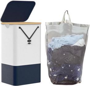 Laundry Hamper With Lid, 100L Large Laundry Basket With Removable Bag And Handles Collapsible Dirty Clothes Hamper Laundry Bin Storage Basket Organize